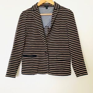 New J.Crew Black Stripes Blazer